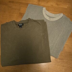 2 BoohooMan Shirts. Boxy Oversized Fit. Size Med